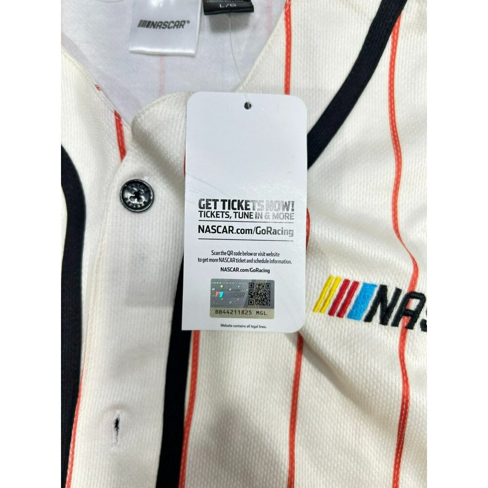NASCAR Cup Series Championship Racing Striped Button-Down Jersey Shirt L/G - Picture 5 of 6